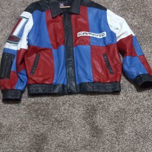 CHEVY CAMARO MENS LEATHER JACKET FROM 1980s